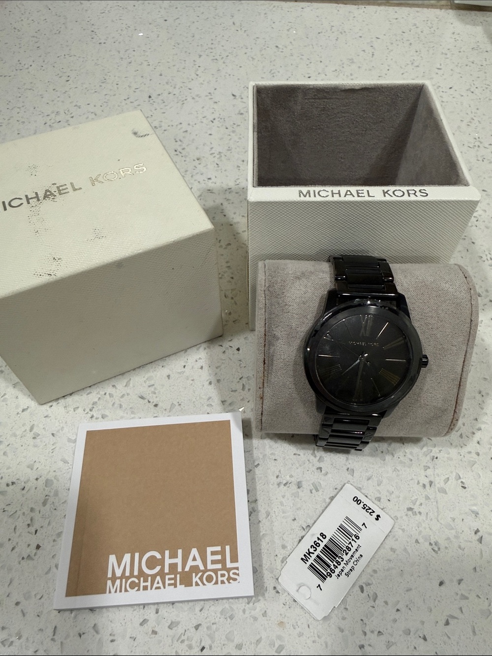 Michael Kors Black Ion-Plated Men's Bracelet Watch